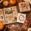 50Pcs Autumn Theme Scrapbook Sticker,Autumn Leaves Animals Maple Leaf Theme