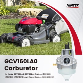 NIMTEK 16100-Z8B-901 BB76A A Carburetor with Air Filter Kit for Honda GCV160LA0 S3B S3LB HRS216K5 HRS216K6 HRR216K9 HRR216K10 Lawn Mower