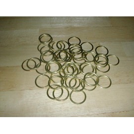 50 x Brass Curtain Roman Blind Rings 25mm 1" Sewing Tiebacks