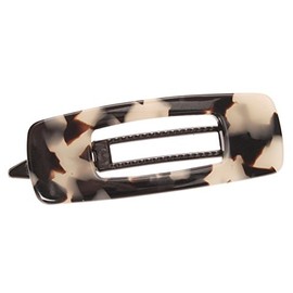 France Luxe Mini Cutout Rectangle on Plastic Tige Boule Barrette - Ivory Tokyo