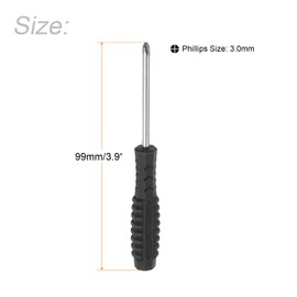 TOP-VIGOR 10pcs Mini Phillips Screwdriver 3mm Cross Head 99mm Length, Small Precision Screwdrivers with Non-Slip Handle for Electronics, Glasses, Watch, Computer and Small Appliance Repair