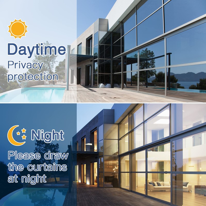 Haton Window Privacy Film One Way Window Tint for Home,