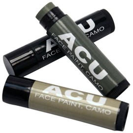 Bobbie Weiner Camouflage 3 Face Paint Sticks Kit, ACU