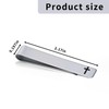 Christian Cross Tie Clip for Men Boyfriend Regular Silver Cross