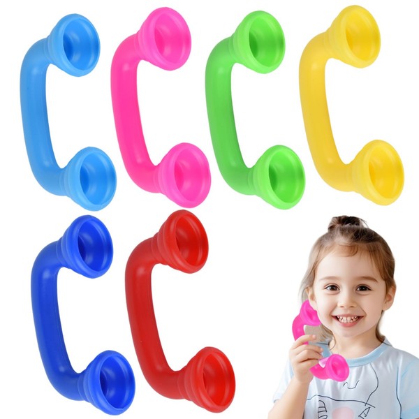 6-Pack Whisper Phones for Reading, Speech Therapy Toys to Improve
