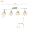 vivihobb 4 Light Plug in Track Lighting Kit,Modern Plug in