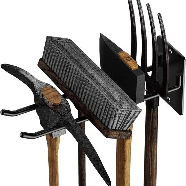 Metal Wall Mount Garage Hooks for Garden Tools, Chairs, Hoses,