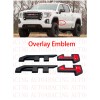 overlay 2PCS Matte Black Red AT4 Emblem Sierra Fit 2019-2022
