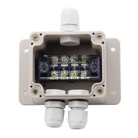 Cable Gland Connector Wall Mounting Project Junction Box Waterproof Plastic Electric Enclosure 63 x 58 x 45mm (1 in 2 Out)