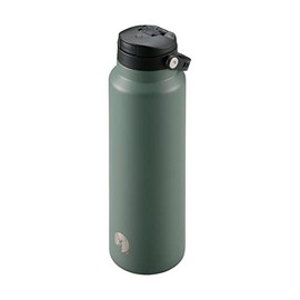 Captain Stag UE-3550 Sports Bottle, Direct Drinking, Double Stainless Steel Bottle, Vacuum Insulated, Cold Retention Only, HD One-Touch Bottle, 33.8 fl oz (1000 ml), Olive Drab, Product Size: Approx