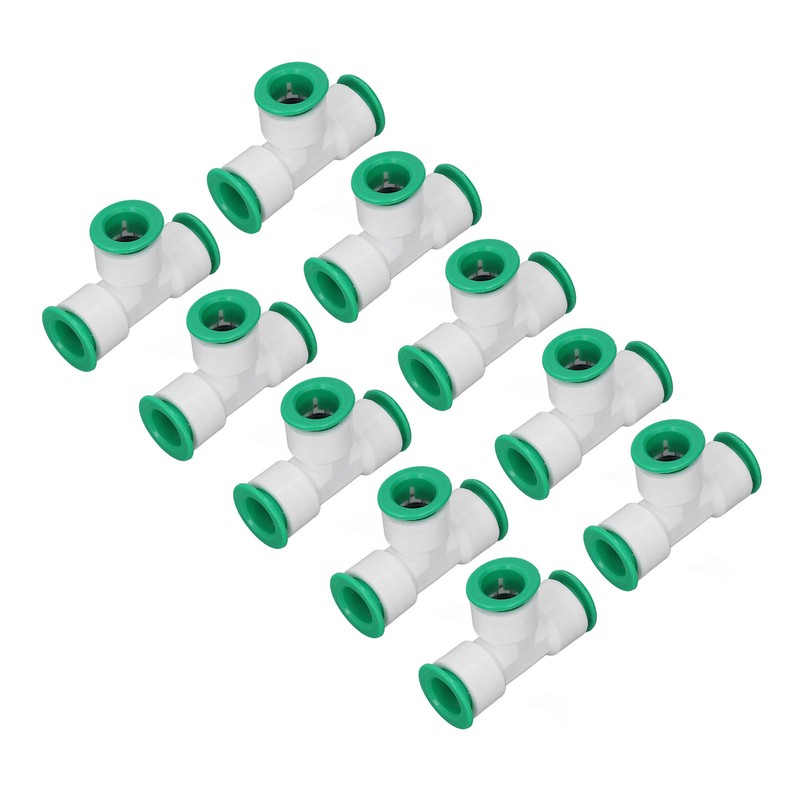10Pcs Tee Connector 3 Way Quick Connect Push Water Pipe