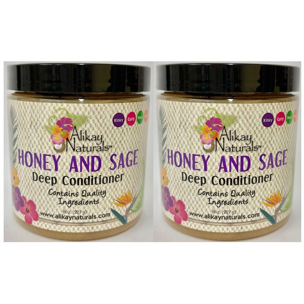Alikay Naturals Honey and Sage Deep Conditioner 8oz"Pack of 2"