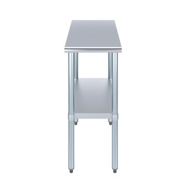 AmGood 30" X 15" Stainless Steel Work Table | Metal Kitchen Food Prep Table | NSF