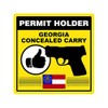 fagraphix Georgia Concealed Carry Permit Holder Sticker Self Adhesive Vinyl