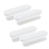 ShanBye 4 PCS Stick On Handles, Modern White ABS Plastic,