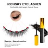 Richsky Magnetic Eyelashes, 3D Reusable Natural Magnetic Eyelashes Waterproof Set