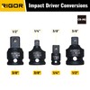RIGOR 11731 Impact Socket Adapter and Reducer Set | 1/4"-3/8"-1/2"