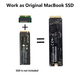 ieron SSD to M.2 NVMe PCIe Adapter Converter Hard Drive Adapter Card Compatible for MacBook 2013, 2014, 2015 2017 Mac Air Pro