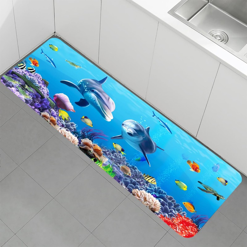 LYFANS Bathroom Uses Absorbent Non Slip Bath Mats, Kitchen Floor