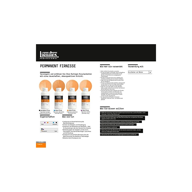 Liquitex Professional Satin Varnish, 3.78L (gallon/128-oz), 128L