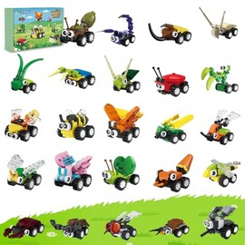 Insect Building Blocks Toy for Kids- 24 Pack Unique Bug Blocks Set (697PCS),Educational Party Favors Classroom Prizes, Birthday Christmas Easter Valentines Gift for Boys Girls Ages 6,8,10,12+