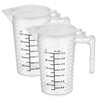 2 Pack Measuring Cup With Lid 100ml PP Black Graduated