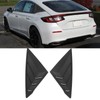 2pcs Rear Left Right Window Louver Bright Black Side Window