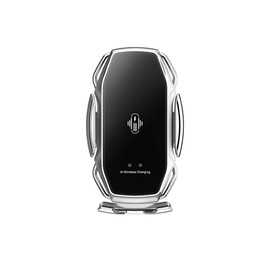 Stable Car Phone Holder with Wireless Charging and Non-Skid Mount Wireless Car Recharger Holder Phone Protection, Silvery