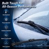 BBTO 4 Set 26"+16" Windshield Wipers with 12" Rear Wiper