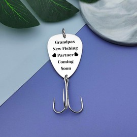 Promoted To Grandpa Gift Fishing Hook New Grandpa Gift Fishing Lure Hook New Baby Announcement for Grandpa Papa To Be Grandpa To Be Fishing Gifts First Time Grandparents Gifts