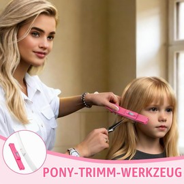 BLPRKOT 4 Piece Haircut Set Split End Trimmer Cutting Aid Stencil Pony Cutting Aid Haircut Clip Haircut Guide Advanced Hairdressing Assistant