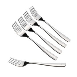 Cand 6 Pieces 9.5-Inch Stainless Steel Buffet Serving Forks, Large Table Fork for Food Serving