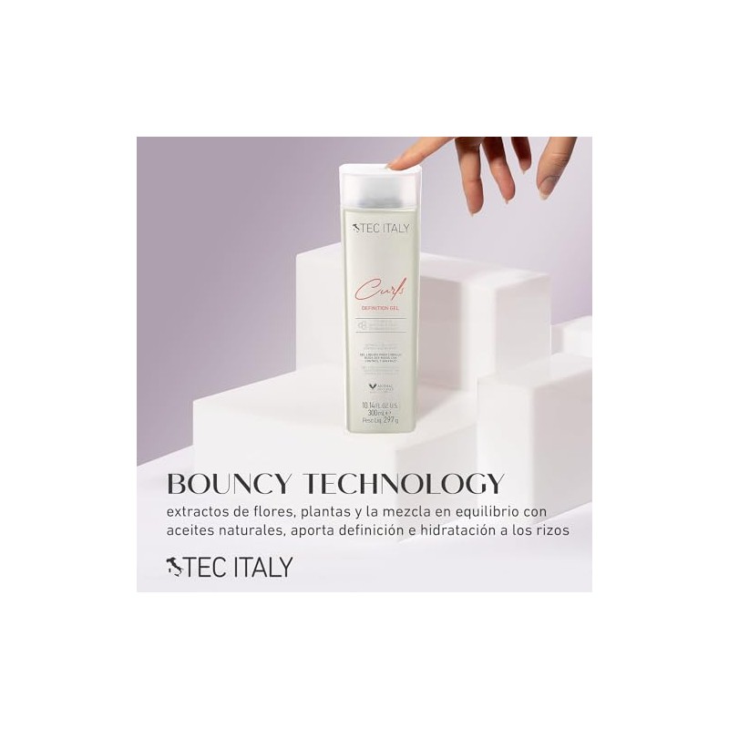 TEC ITALY Curls Shampoo Nutrición Rizos Antifrizz Protección UV 300