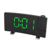 Radio Projection Alarm Clock LED Display Electronic Clock Curved Screen