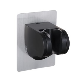 GwernKB Black Shower Head Holder Strong Adhesive No Drilling Wall Mount Adjustable Handheld Showerhead Bracket for RV Kids Bathroom Shower,Fix Firmly and Use Conveniently