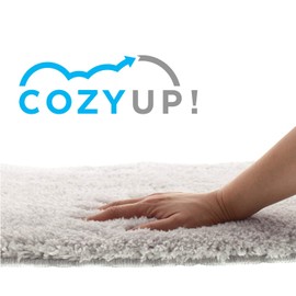 Hashizume Shoten Bathroom Foot Towel Mat, Light Gray, Approx. 13.8 x 19.7 inches (35 x 50 cm), Cozy Up Bath Mat