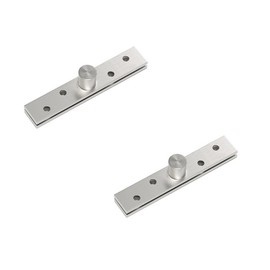 2 Kits of 360 Degree Door Pivot Hinge,Center Pivot Heavy Duty Concealed Rotating Door Hinge,Stainless Steel 360 Degree Spindle,Stainless Steel Window Door Fittings 95 * 18.5mm