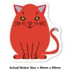 4 x Small 50mm 'Easter Egg Kitty' Permanent Sticker Decals