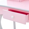 Teamson Kids Vanity, Girls Vanity Set with Mirror & Stool,