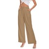 KICZOY Summer Women High Waist Wide Leg Dress Pants Pleated