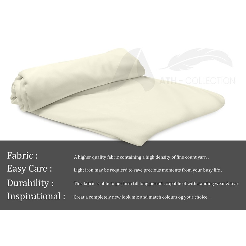 A ATH COLLECTION 300 Thread Count Egyptian Cotton Fitted Sheet