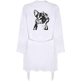 Azeeda Large 'French Bulldog' Adult Dressing Robe/Gown (RO00013719)