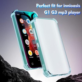 Aippdo Case for innioasis G1 G3 Mp3 Player,TPU Clear Cover for Mp3 Player Anti-Scratch Shock Absorption 4.0 inch Case Crystal Clear.