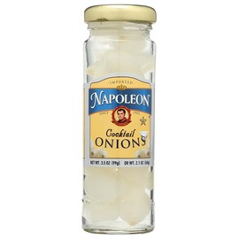 Napoleon Imported Cocktail Onions 4 Small Glass Jars NT. WT. 3.2 oz. DR. NT.WT. 2.1 oz. Product of Spain