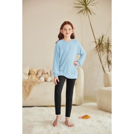 Arshiner 2 Piece Outfit for Girls Light Blue Back to School Outfit for Girls Age 6-14