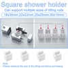 Shower Holder,Shower Head Holder,360° Angle Adjustable Square Shower Holder Bracket