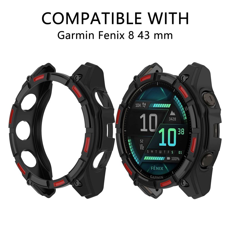 ZoRoll Protector Case Compatible with Garmin Fenix 8 43 mm,