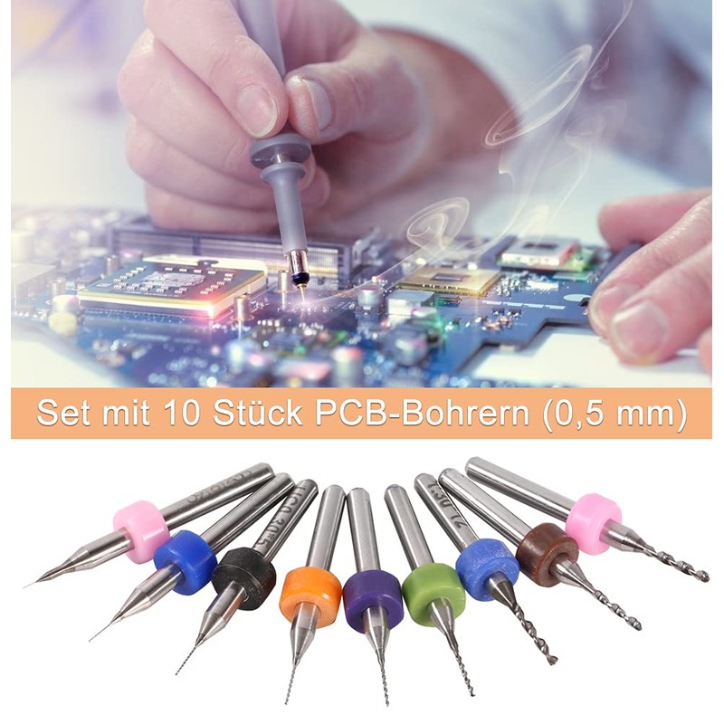 PCB Pressure Board Tip Spiral Flute Carbide Drill Bits 0.1