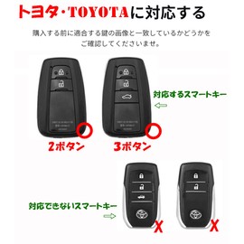 Key Case, Key Holder, Key Cover, Key Protection, For Toyota C-HR, New Crown, 50 Series, Prius, 70 Camry, Land Cruiser, Prado, Late 150, etc, 3 Button Black