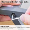 sourcing map M3x12mm Hex Socket Button Head Cap Bolts Screws